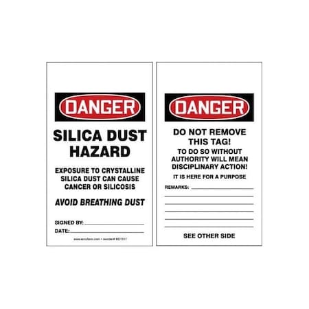 Accuform Plastic, 1-1/2 in Width, 1.56 in Height, , 25 PK MDT017CTP